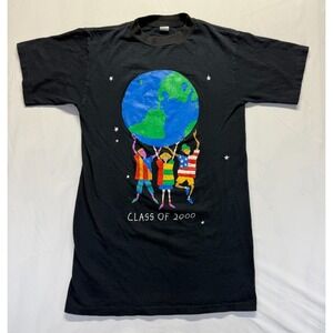 VTG Hallmark T Shirt Men M Black Class of 2000 Photo Album A World of Good Times